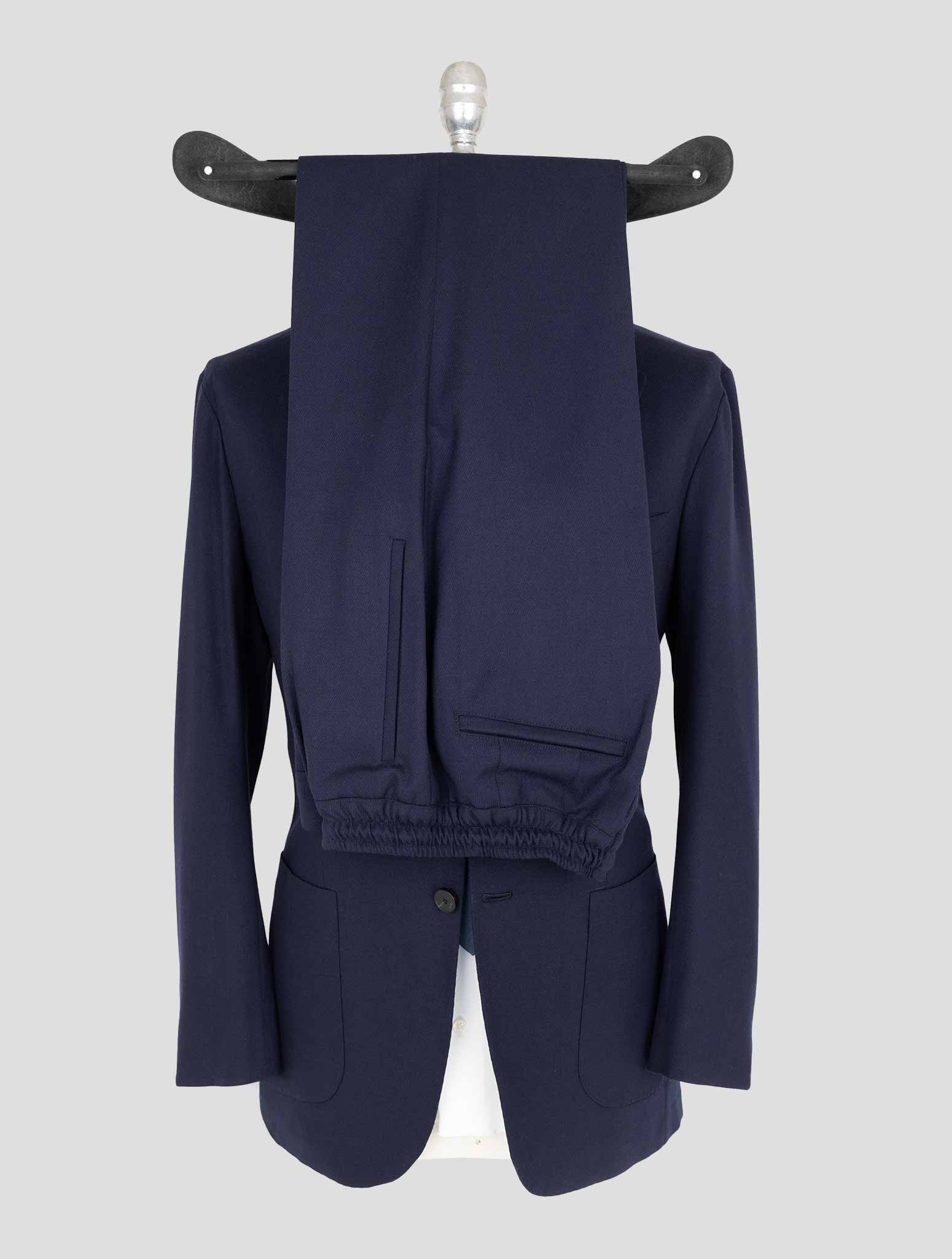 Kiton Knt Blue Virgin Wool Ea Suit