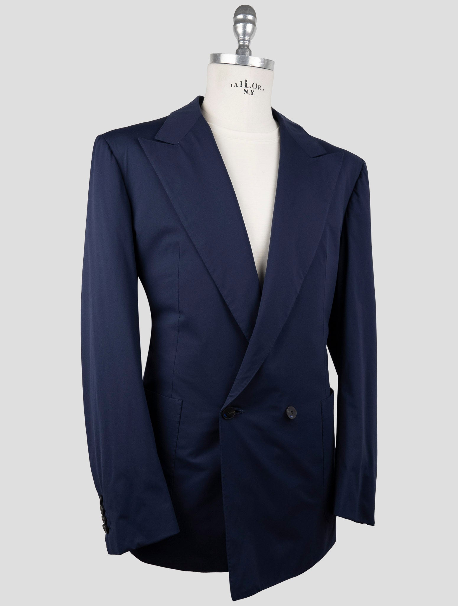 Kiton Blue Suit Detail