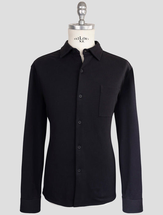 Kiton Knt Blue Cotton Ea Shirt