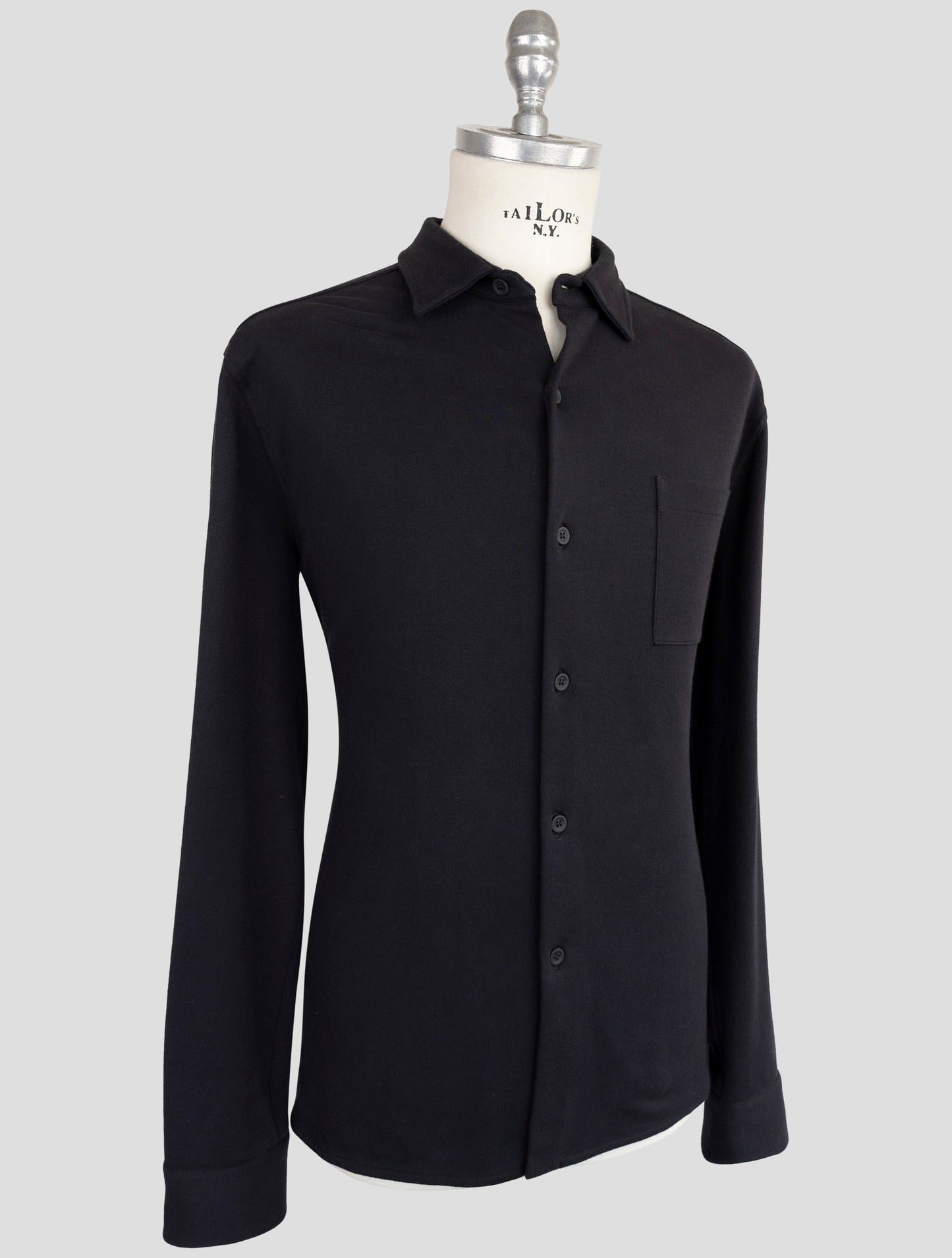 Kiton Knt Blue Cotton Ea Shirt