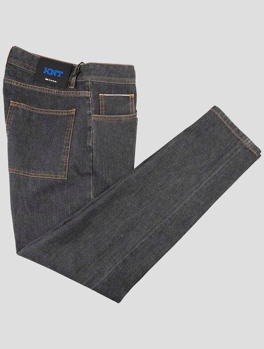 Kiton Knt Dark Gray Cotton Pe Jeans