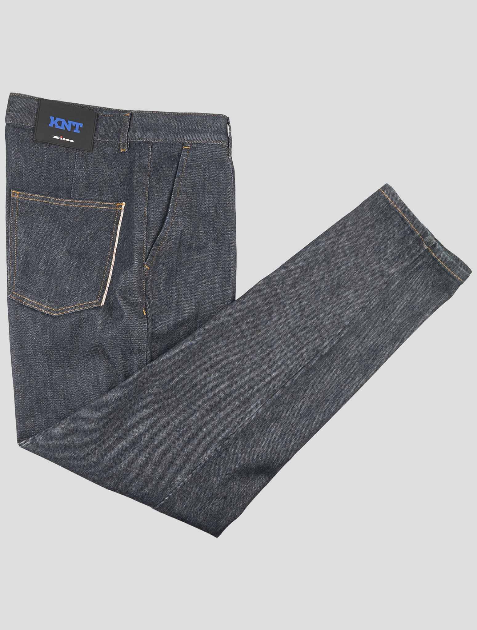 Kiton Knt Blue Cotton Pe Jeans