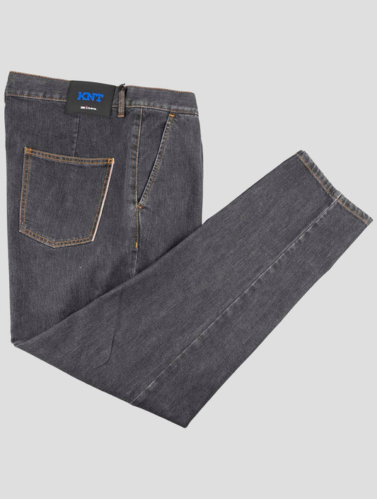 Kiton Knt Dark Gray Cotton Pe Jeans