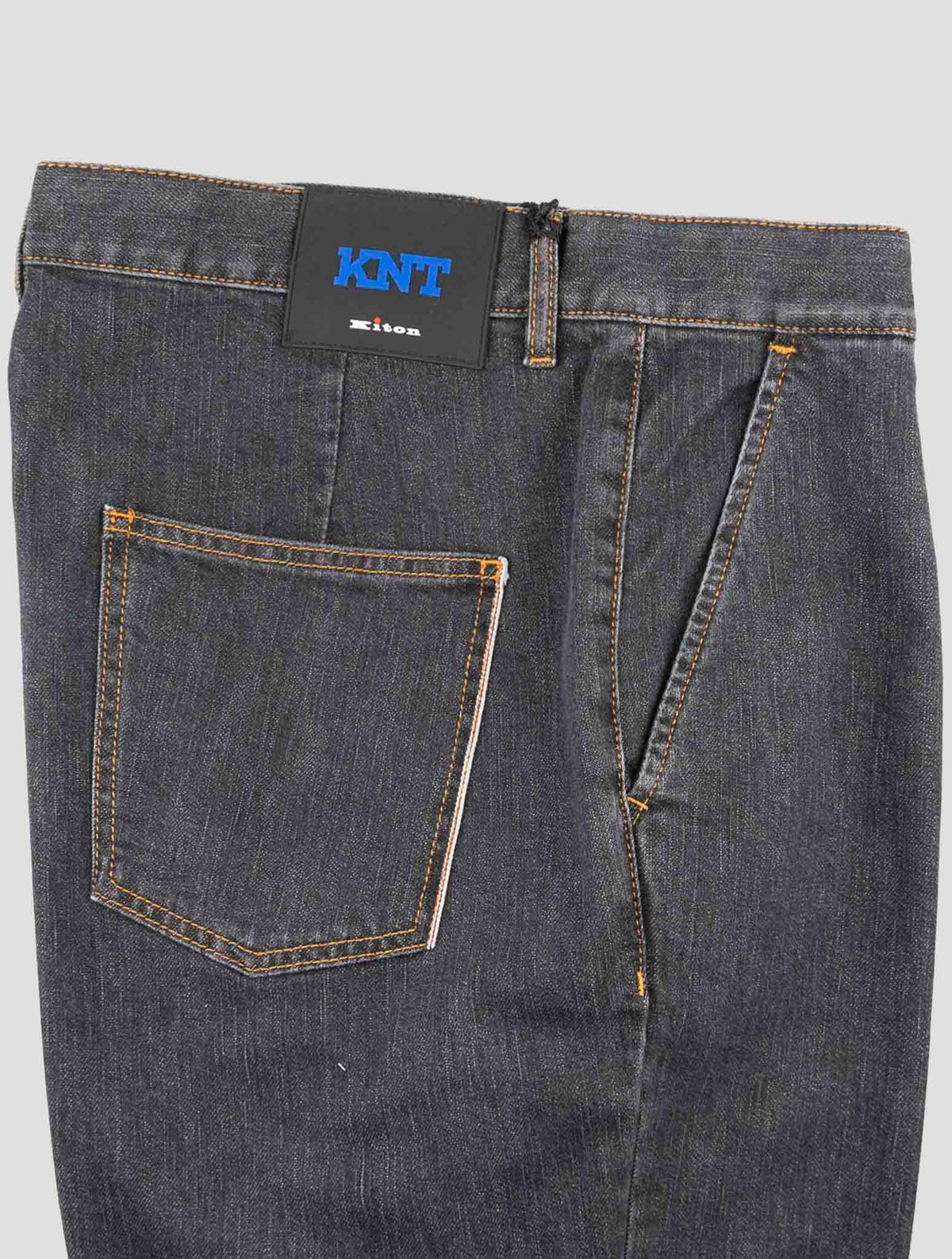 Kiton KNT Dark Gray Cotton Jeans - Handmade Italian Regular Fit – Mr ...