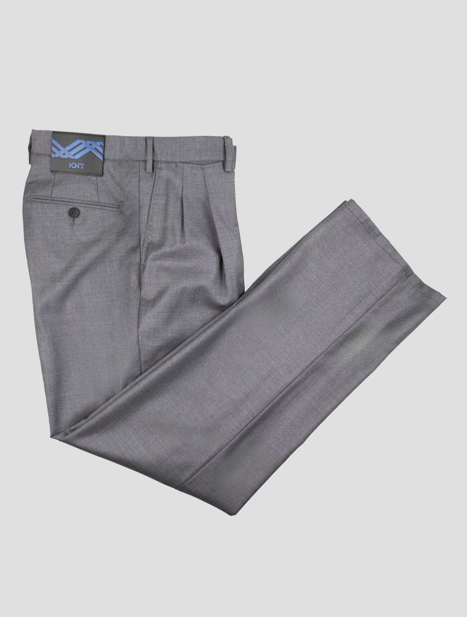 Kiton Gray Virgin Wool Pants