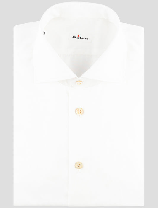 Kiton White Cotton Shirt