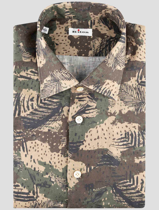 Kiton Multicolor Cotton Shirt