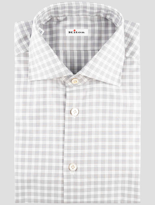 Kiton Light Gray Cotton Shirt