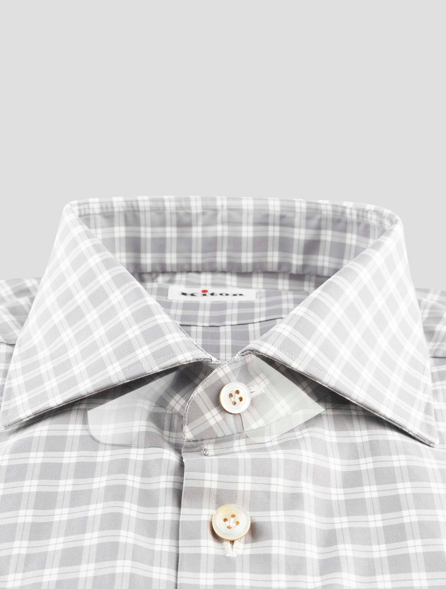 Kiton Gray Cotton Shirt