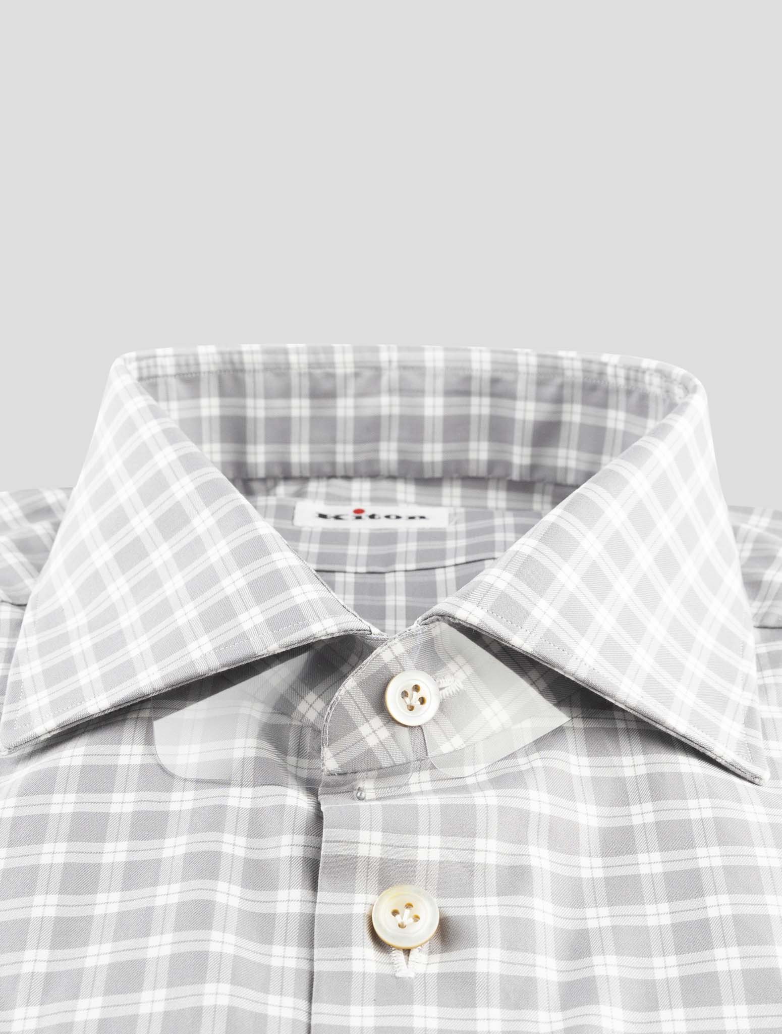 Kiton Gray Cotton Shirt