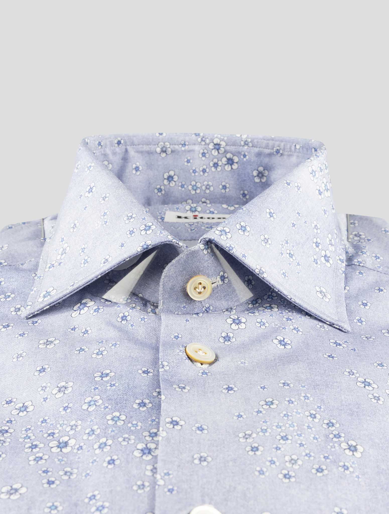 Kiton Light Blue Cotton Shirt