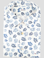 Kiton Blue White Cotton Shirt