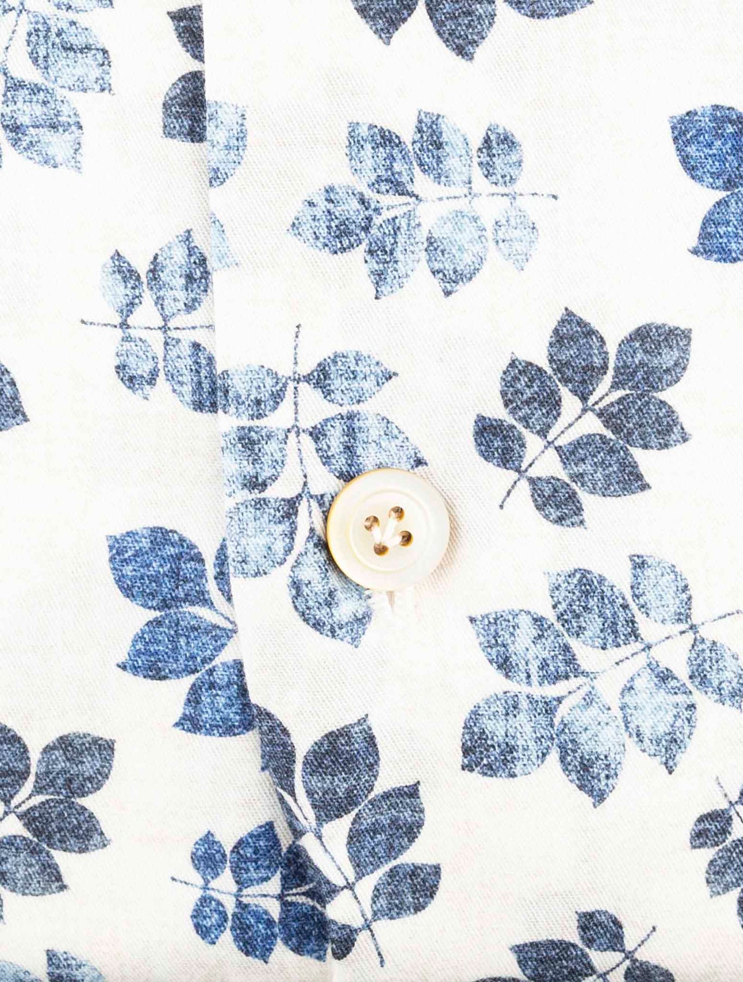 Kiton Blue White Cotton Shirt