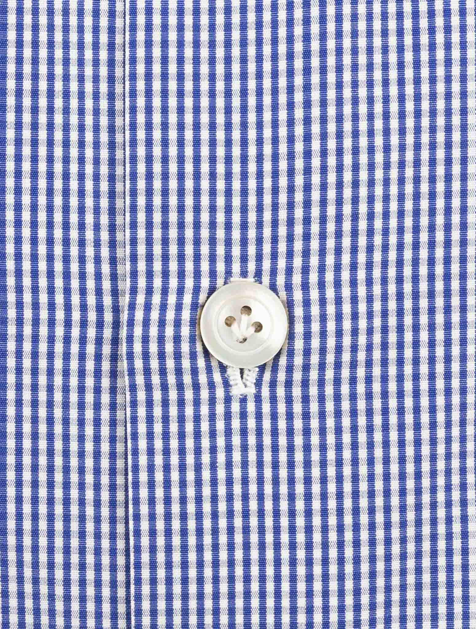 Kiton Blue Cotton Shirt