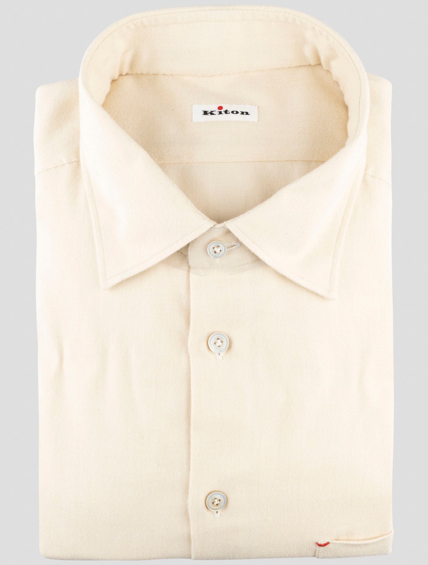 Kiton Beige Cotton Shirt