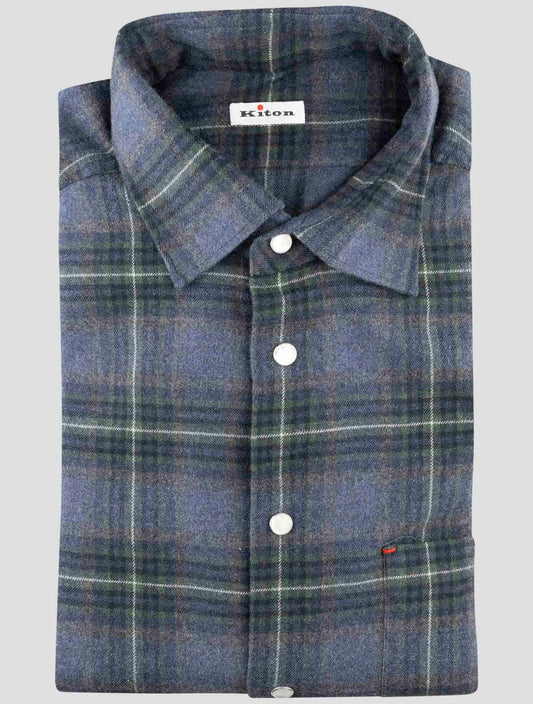 Kiton Multicolor Cotton Shirt