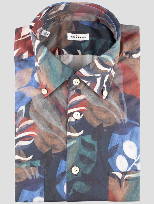 Kiton Multicolor Cotton Shirt