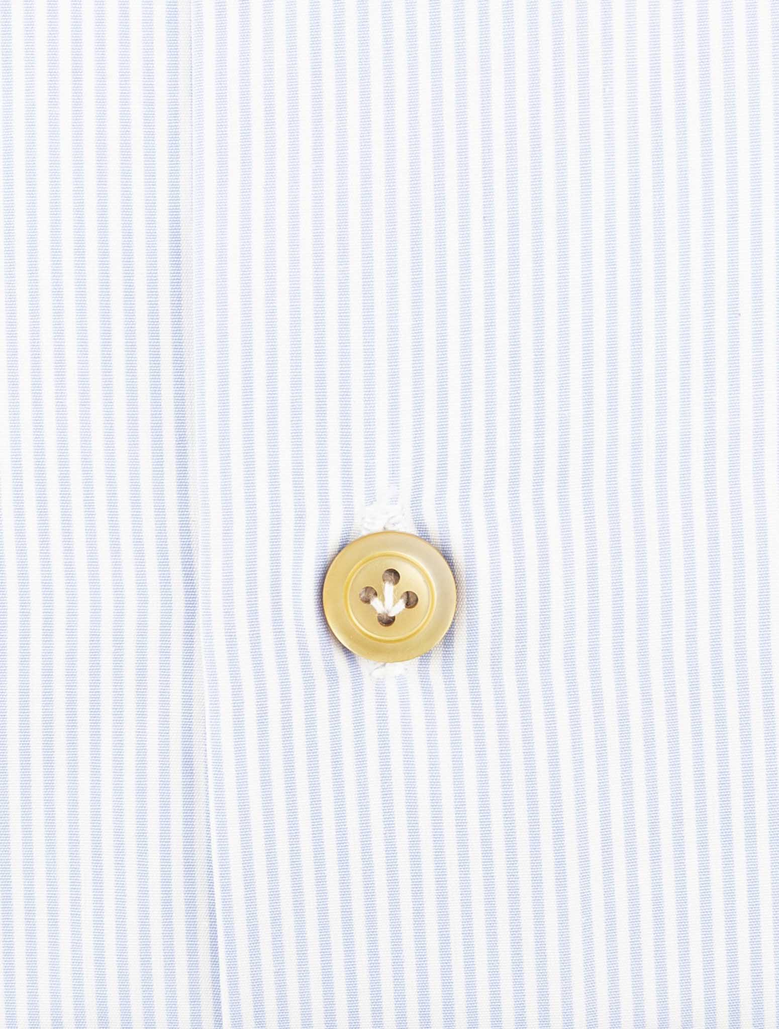 Kiton Light Blue White Cotton Shirt