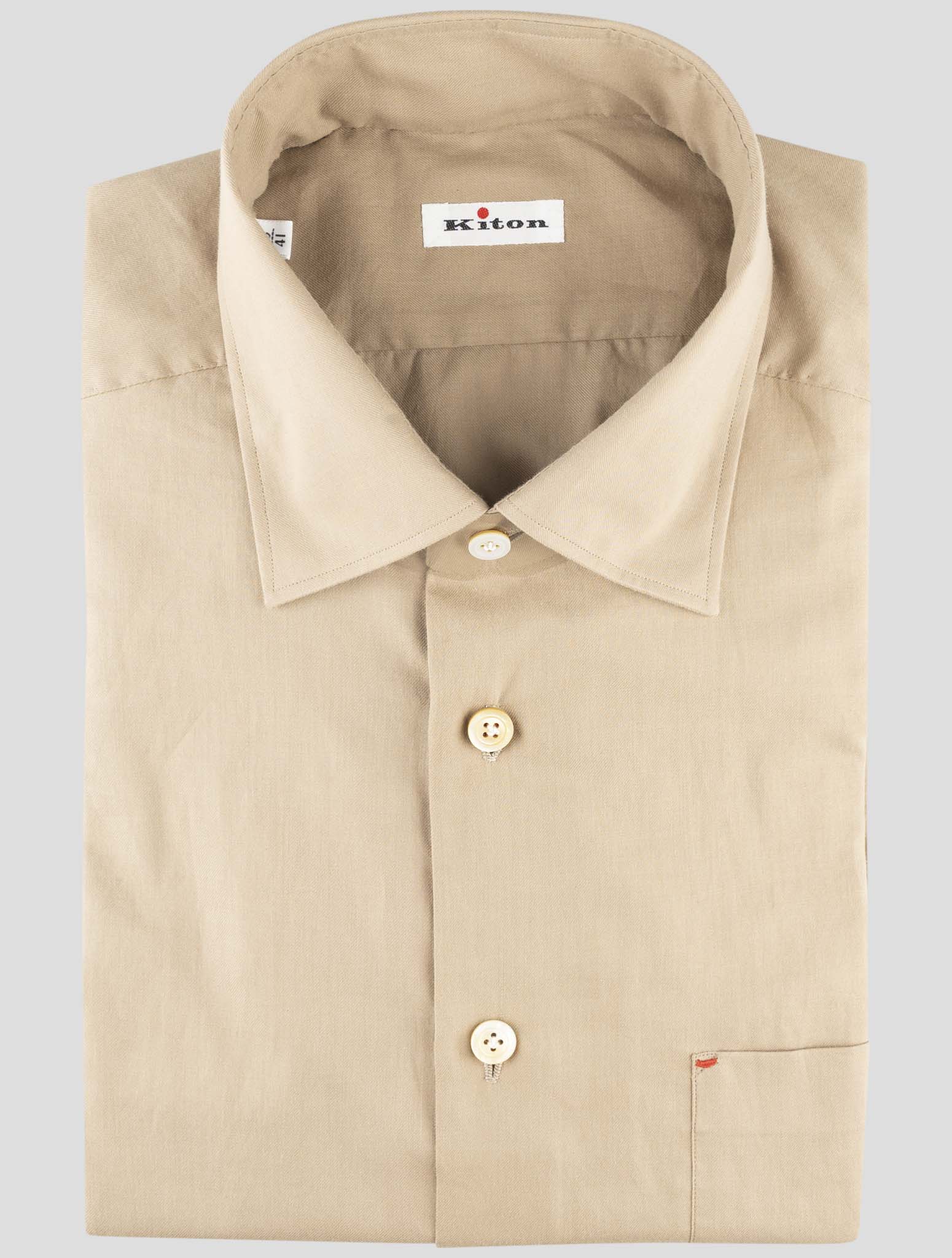 Kiton Brown Cotton Shirt