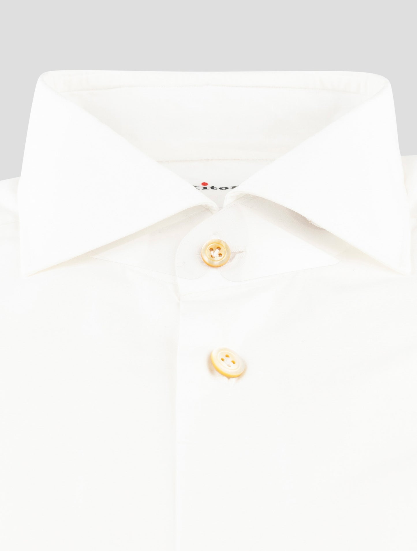 Kiton White Cotton Linen Shirt