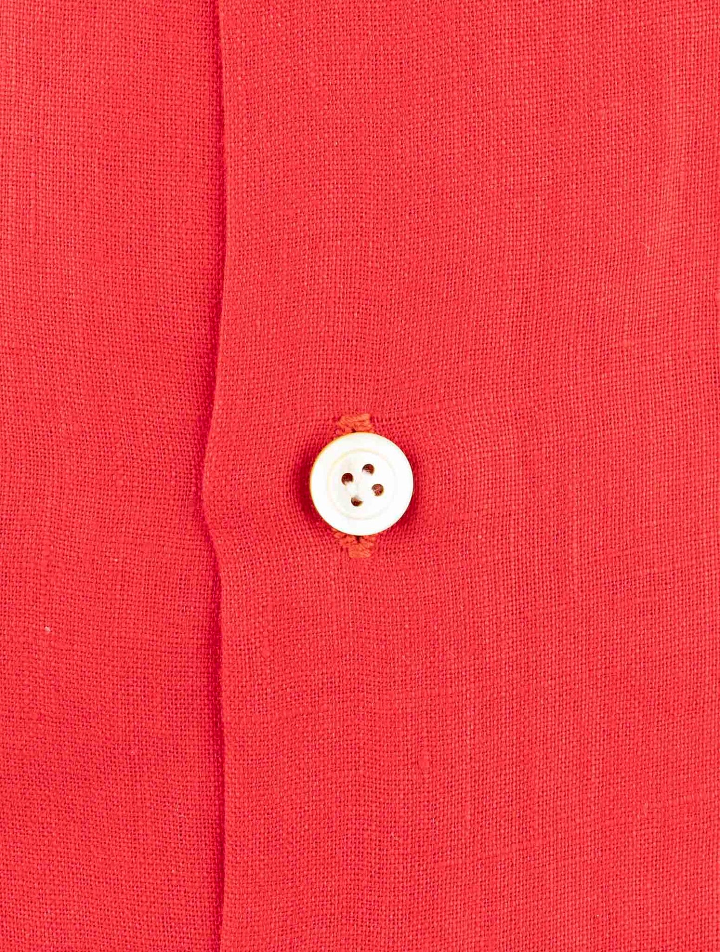 Kiton Red Linen Shirt