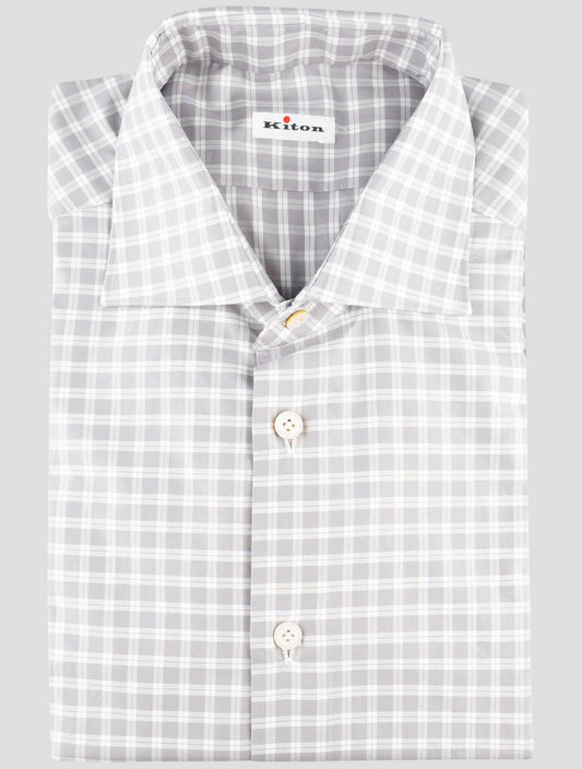 Kiton Gray Cotton Shirt