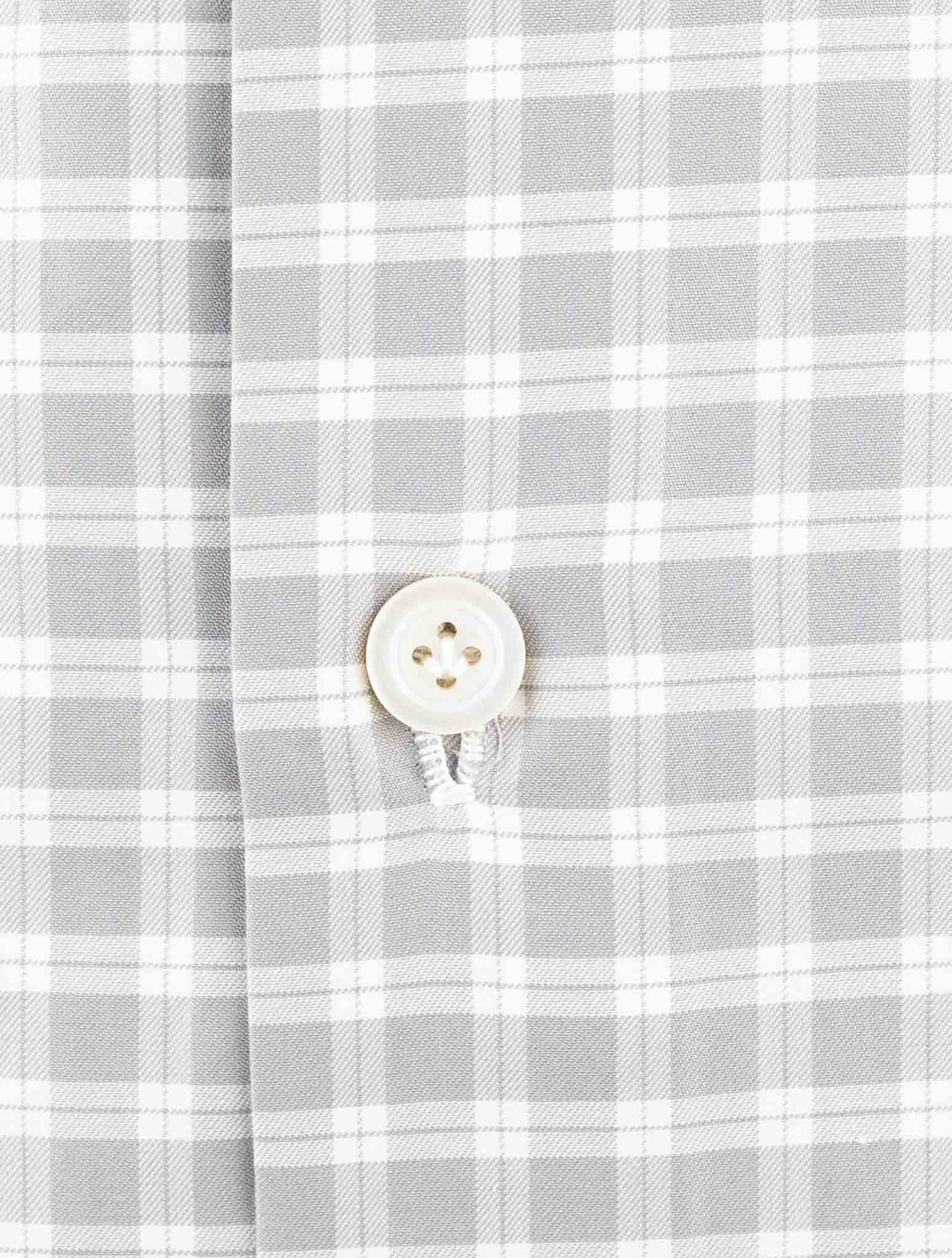 Kiton Gray Cotton Shirt