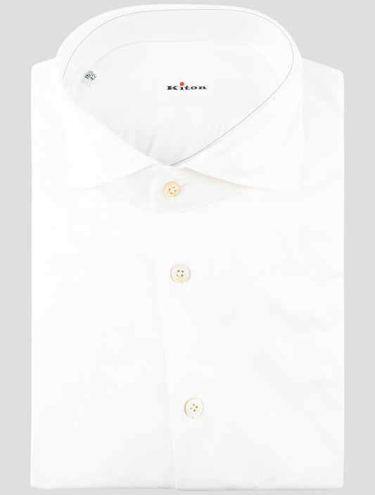Kiton White Cotton Shirt