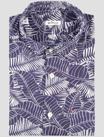 Kiton Blue White Cotton Shirt