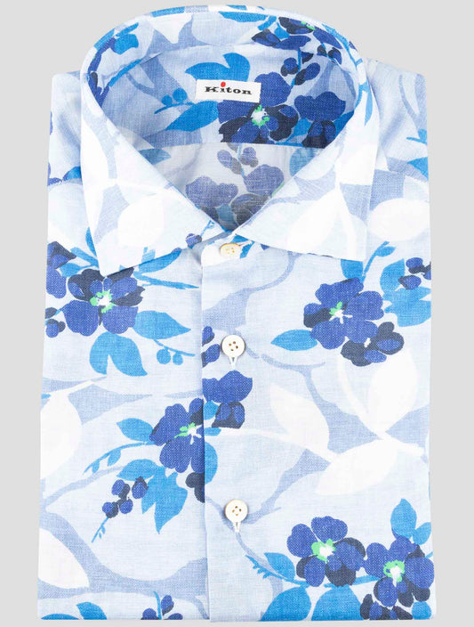 Kiton Multicolor Cotton Linen Shirt