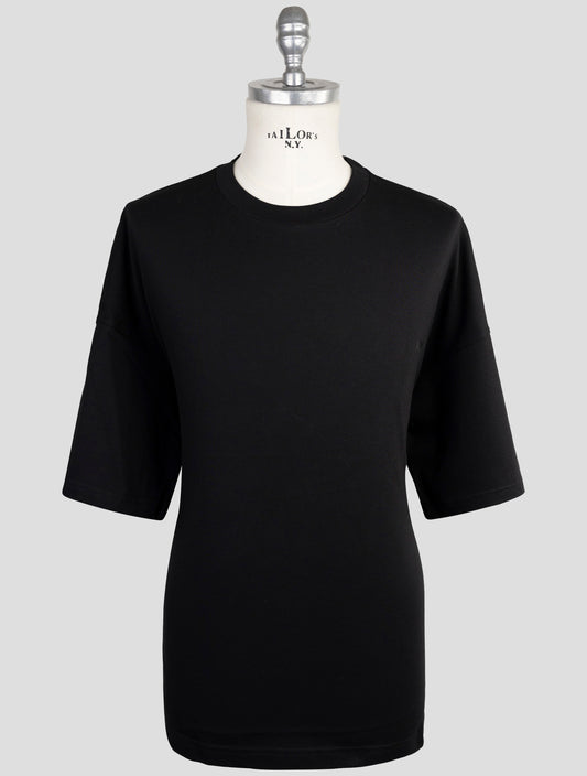 Kiton Knt Black Cotton T-Shirt
