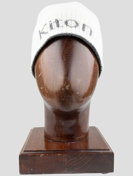 Kiton White Cashmere Beanie Hat
