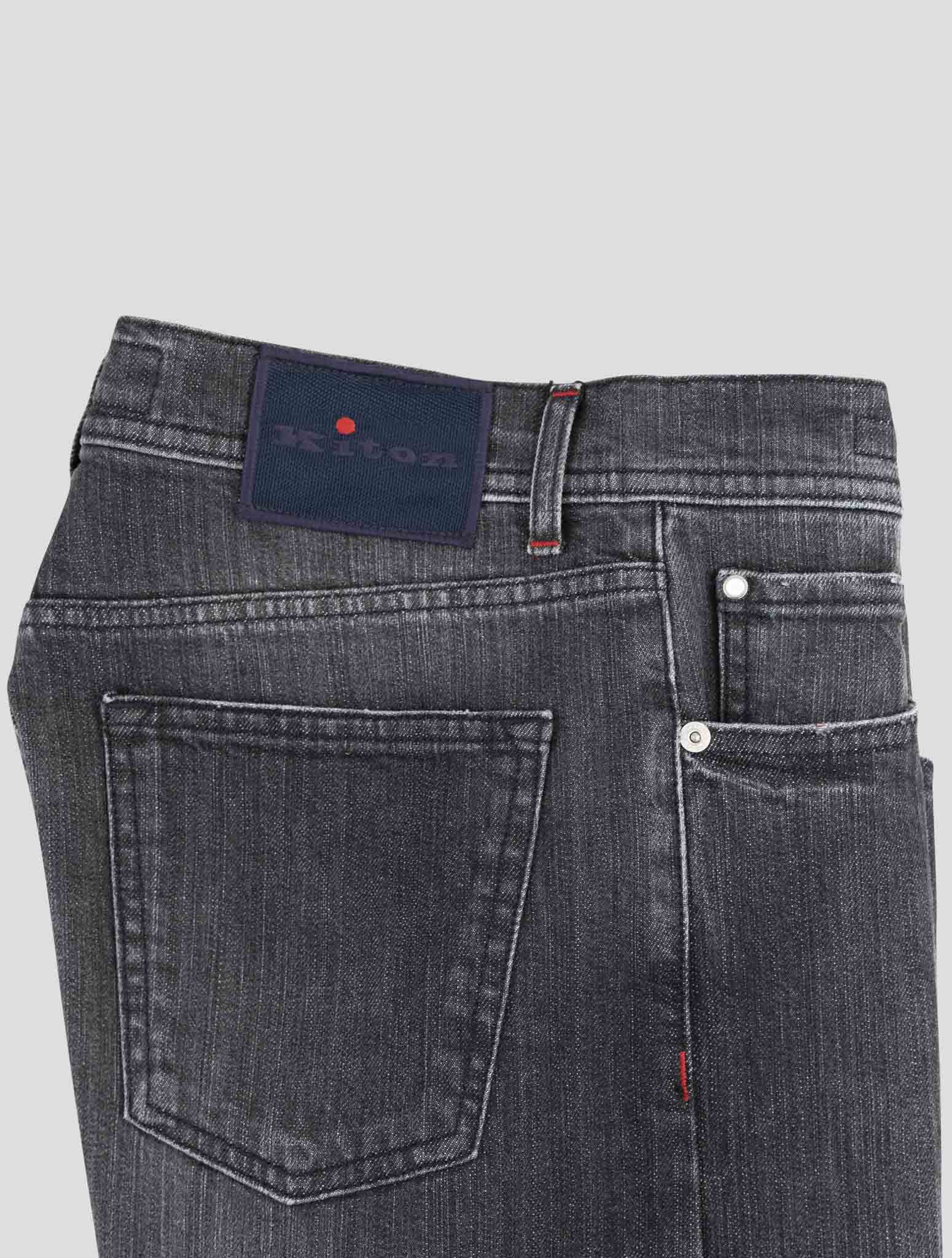 Kiton Dark Gray Cotton Ea Jeans