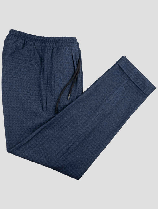 Kiton Knt Blue Cotton Cashmere Ea Pants