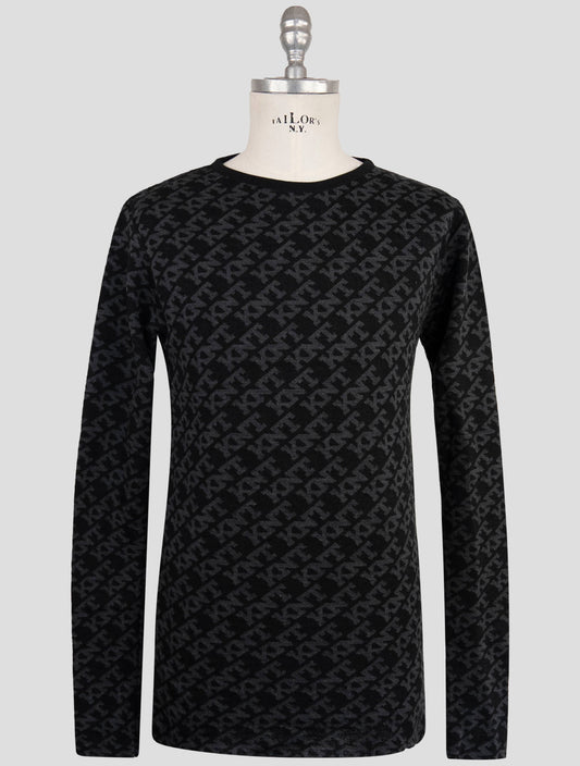 Kiton Knt Dark Blue Cotton Wool Pl Sweater Crewneck