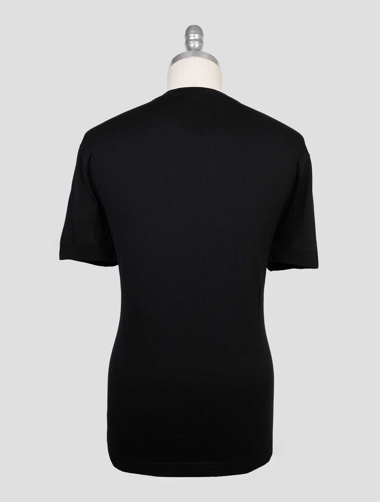 Kiton Knt Black Cotton T-Shirt