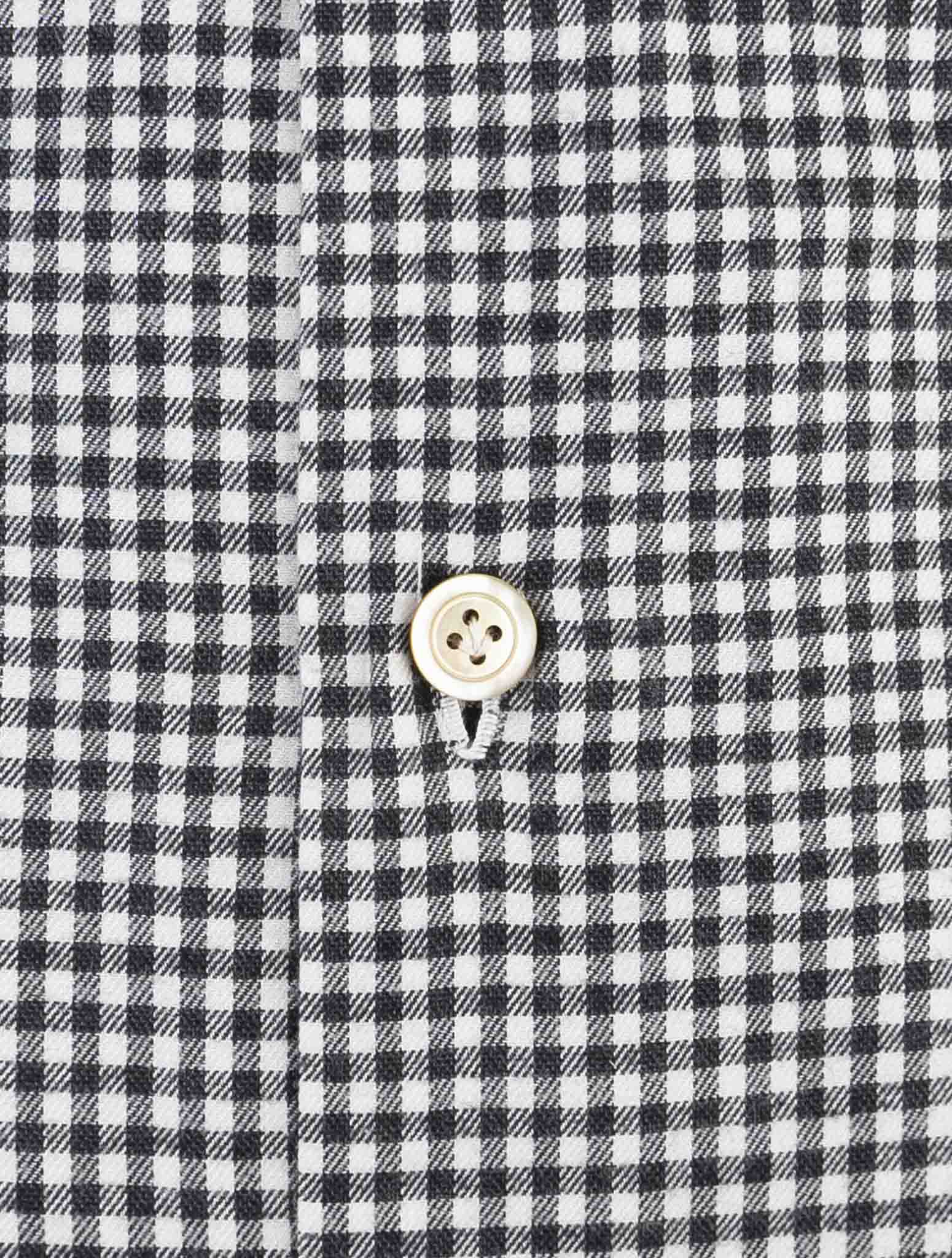 Kiton White Gray Cotton Shirt