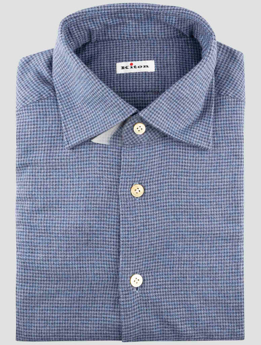 Kiton Light Blue Cotton Shirt