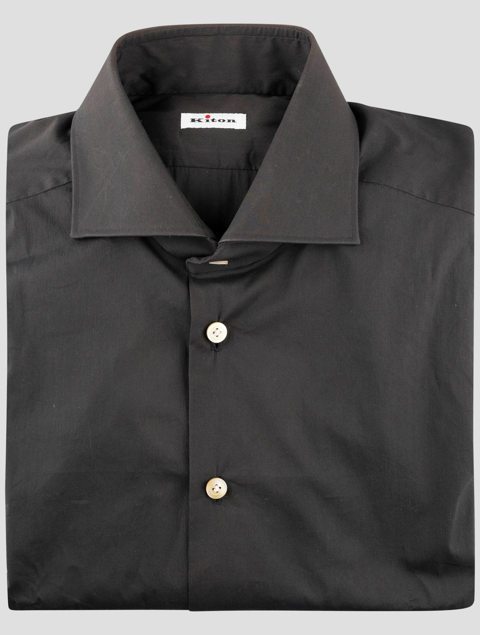 Kiton Black Cotton Pa Ea Shirt