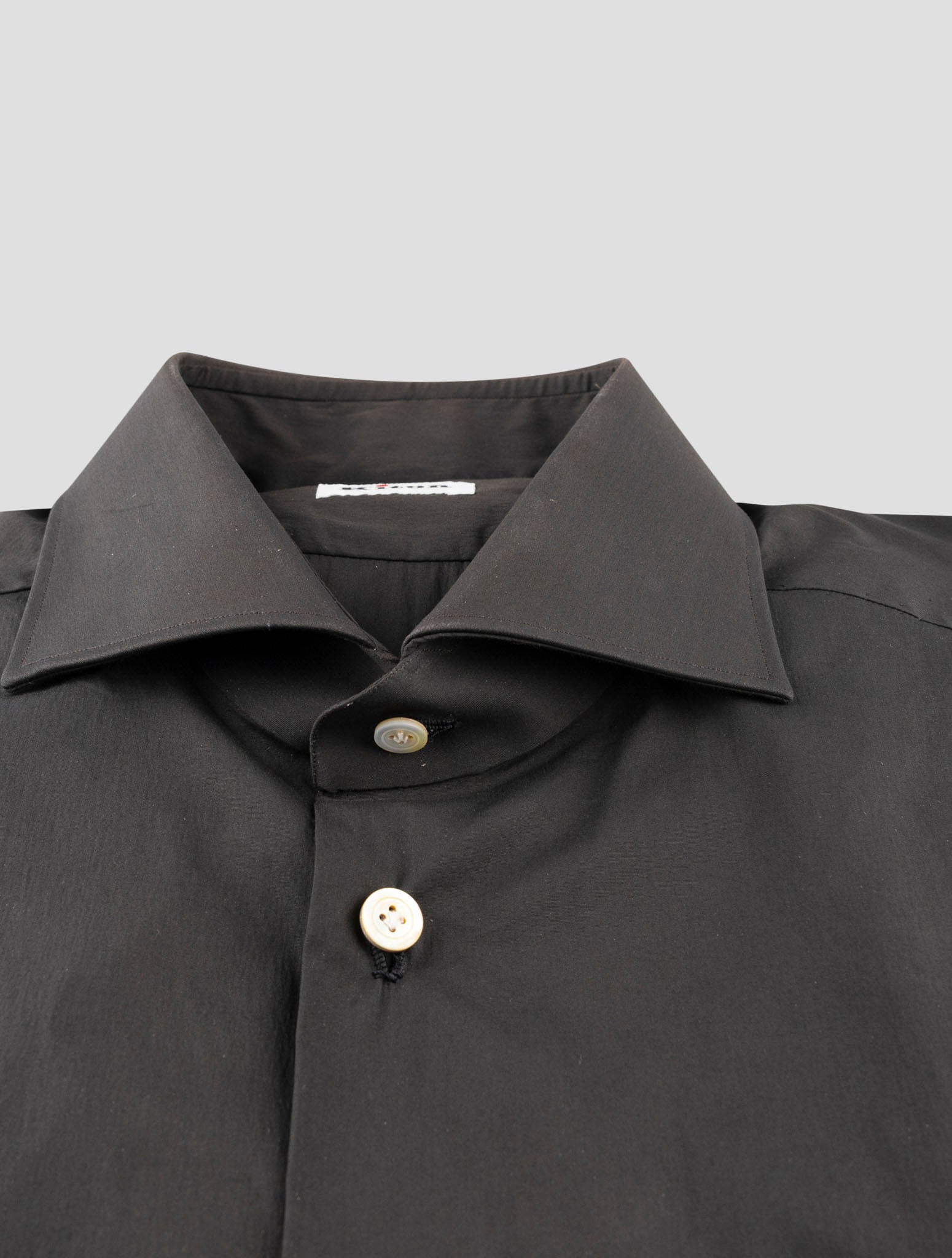 Kiton Black Cotton Pa Ea Shirt