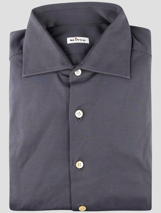 Kiton Gray Cotton Shirt