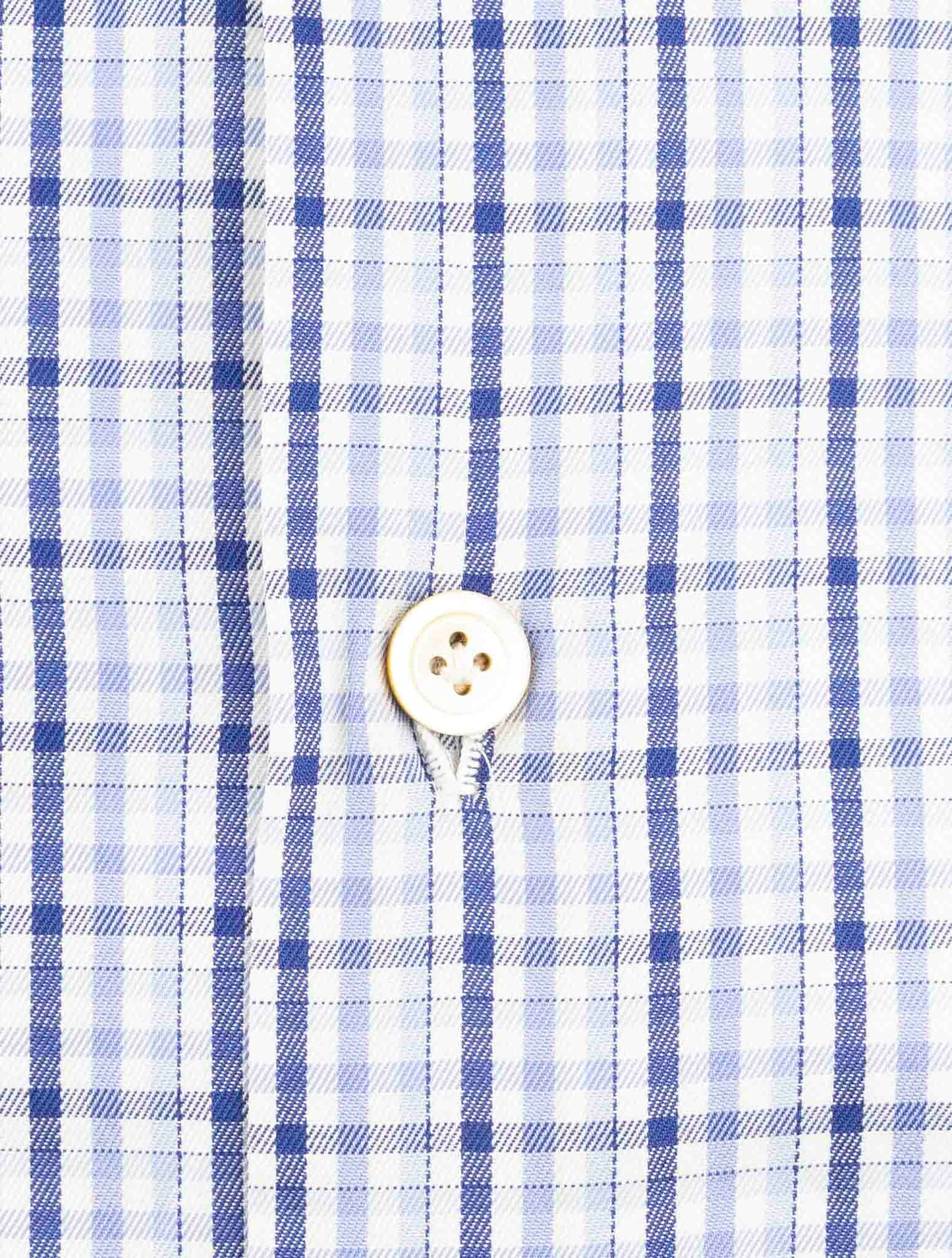 Kiton Blue Cotton Shirt