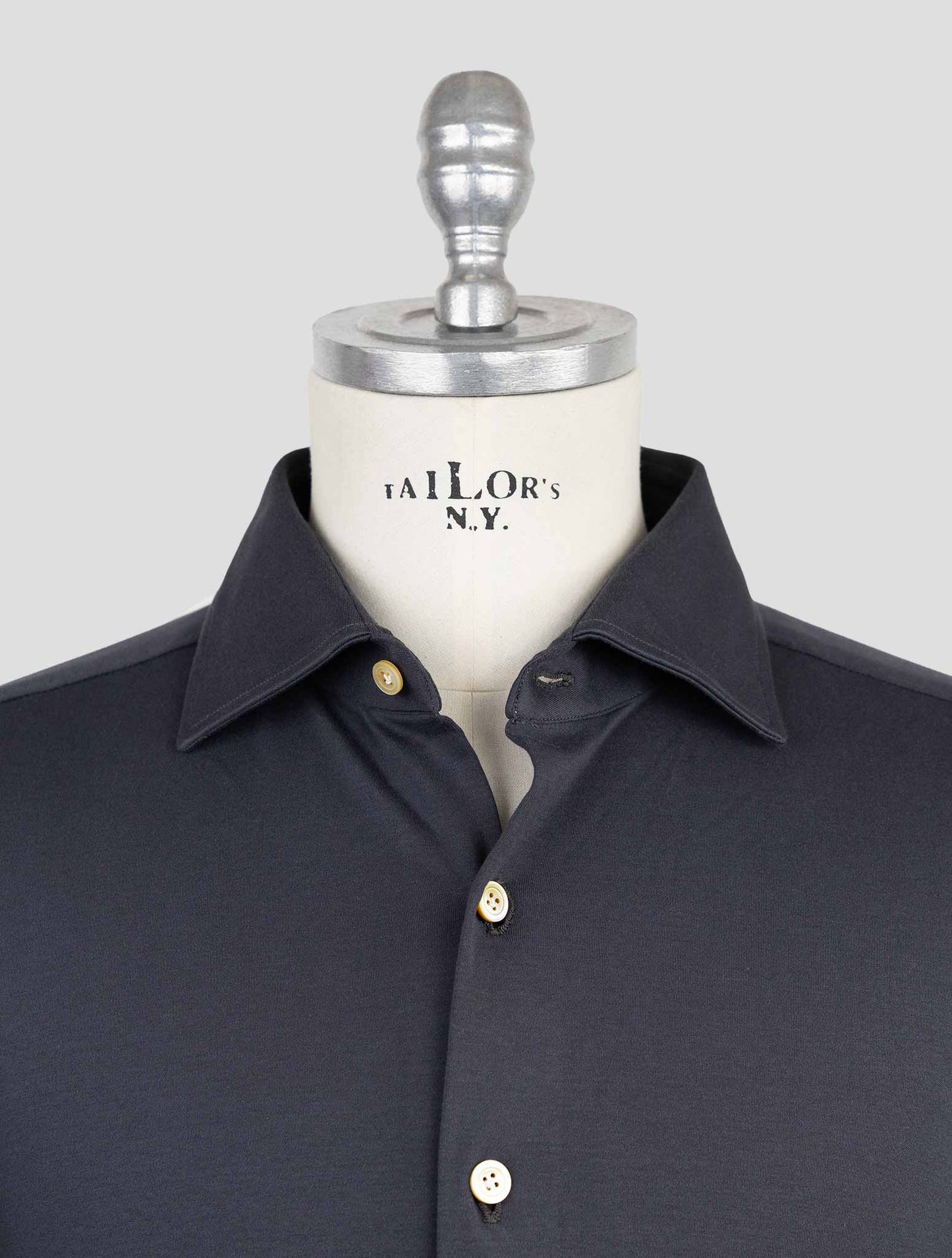Kiton Gray Cotton Shirt