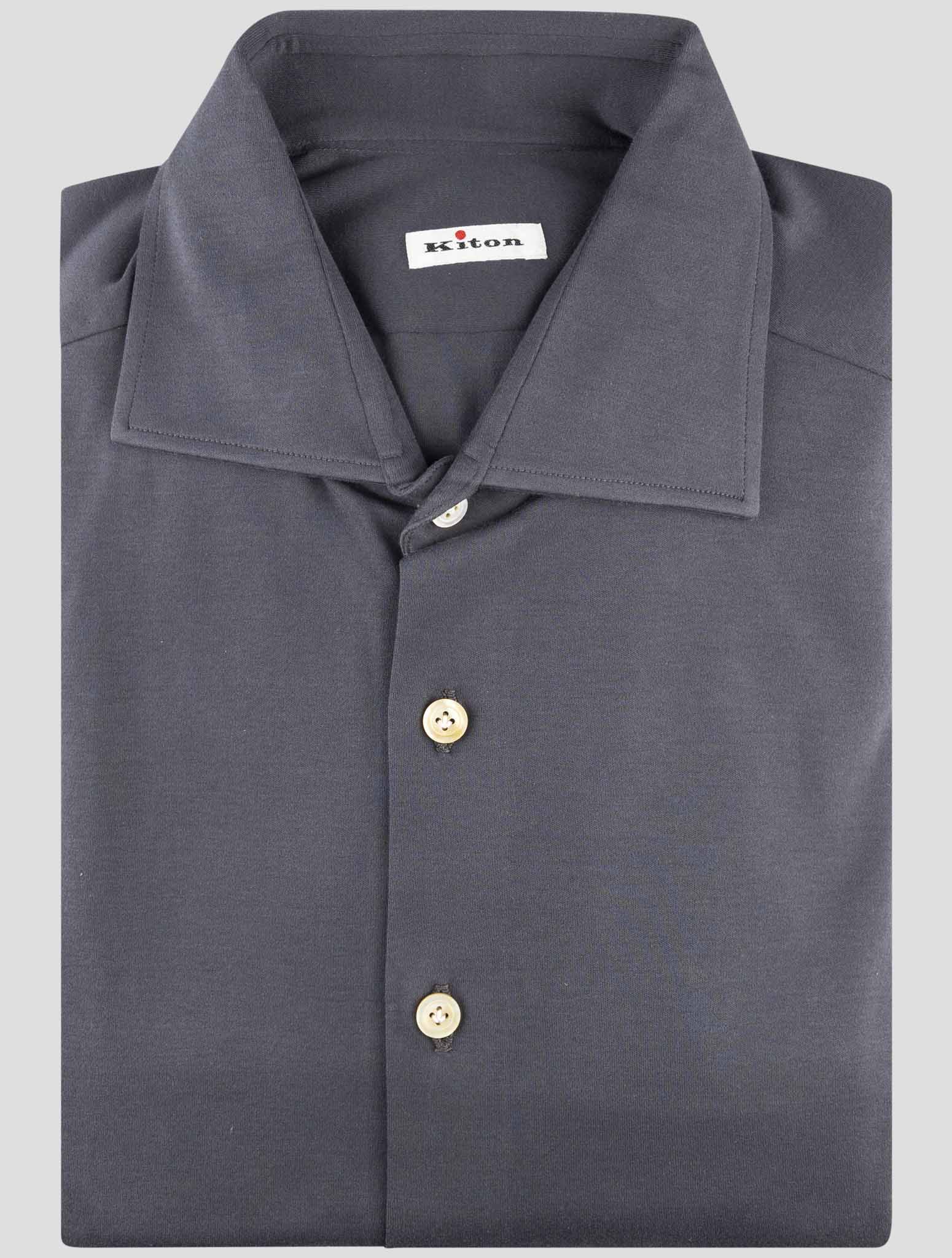 Kiton Gray Cotton Shirt
