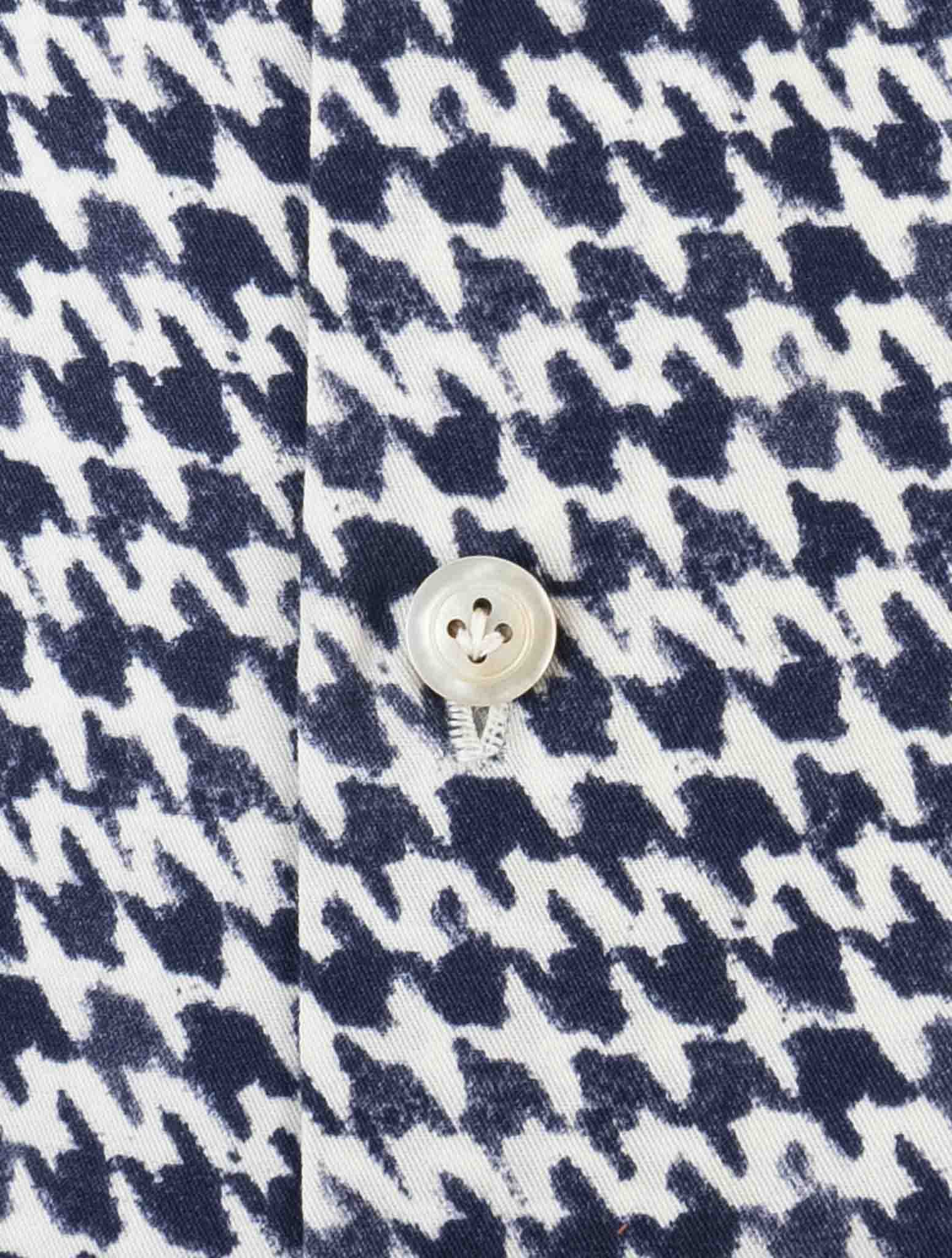 Kiton Blue White Cotton Shirt