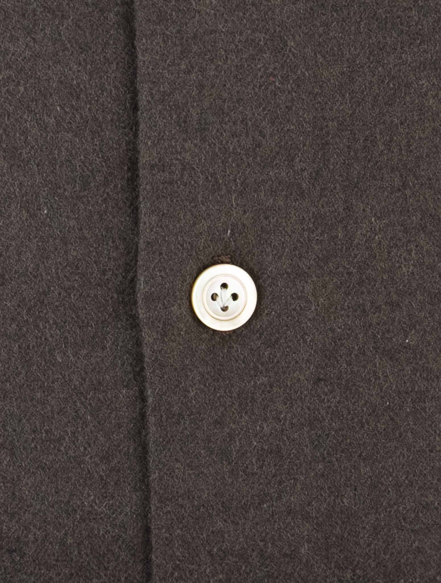 Kiton Brown Cotton Shirt