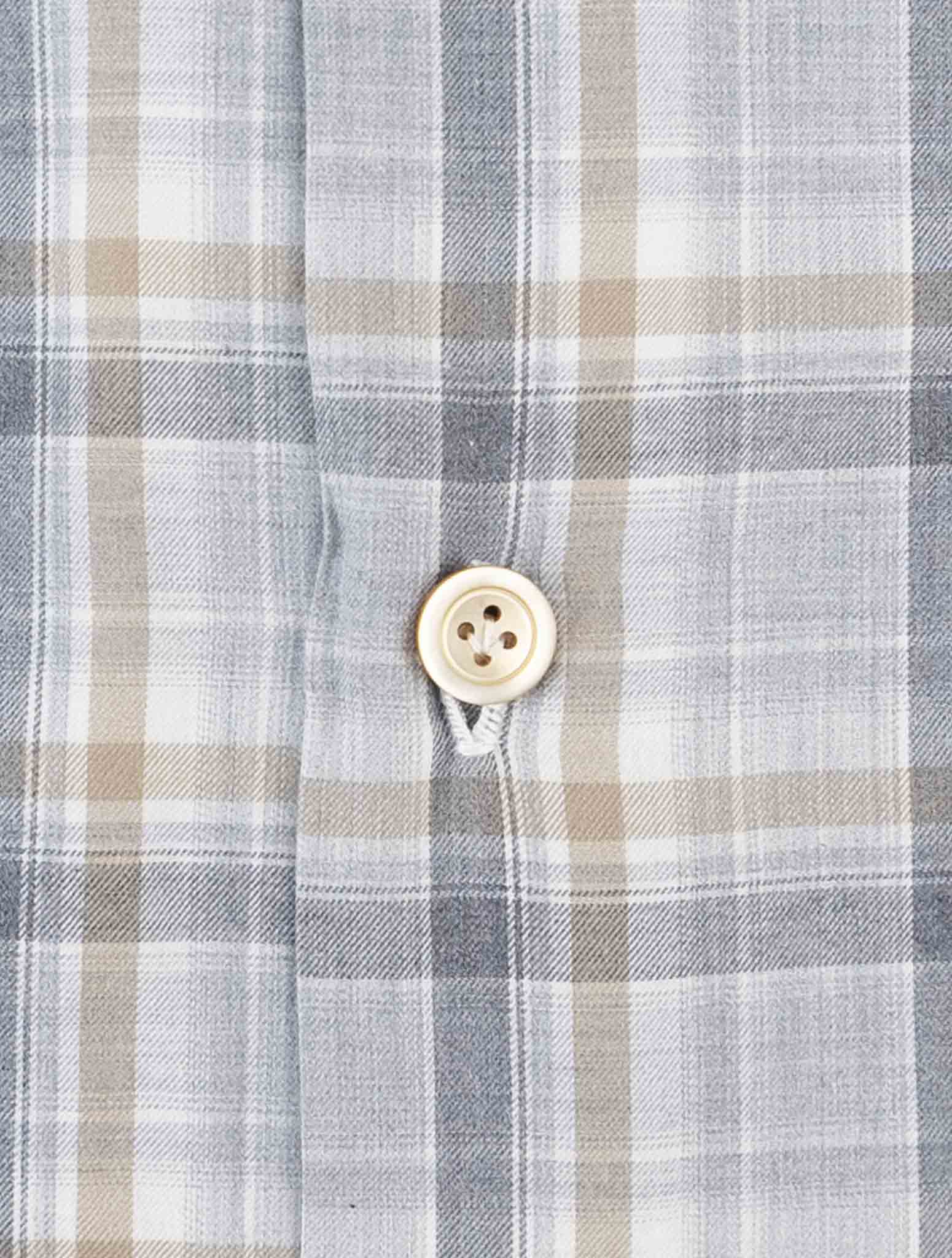 Kiton Gray Cotton Shirt