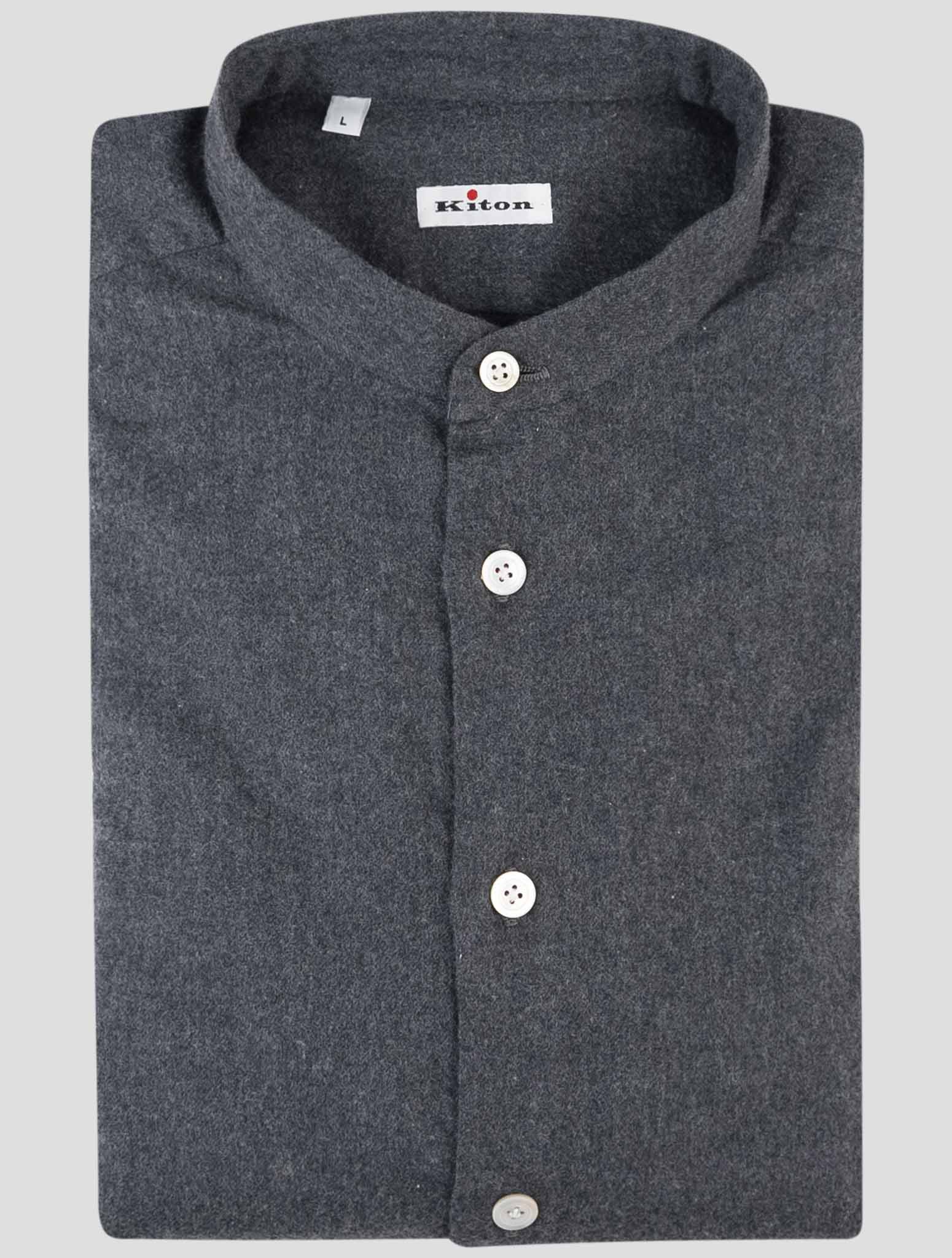 Kiton Dark Gray Cotton Shirt