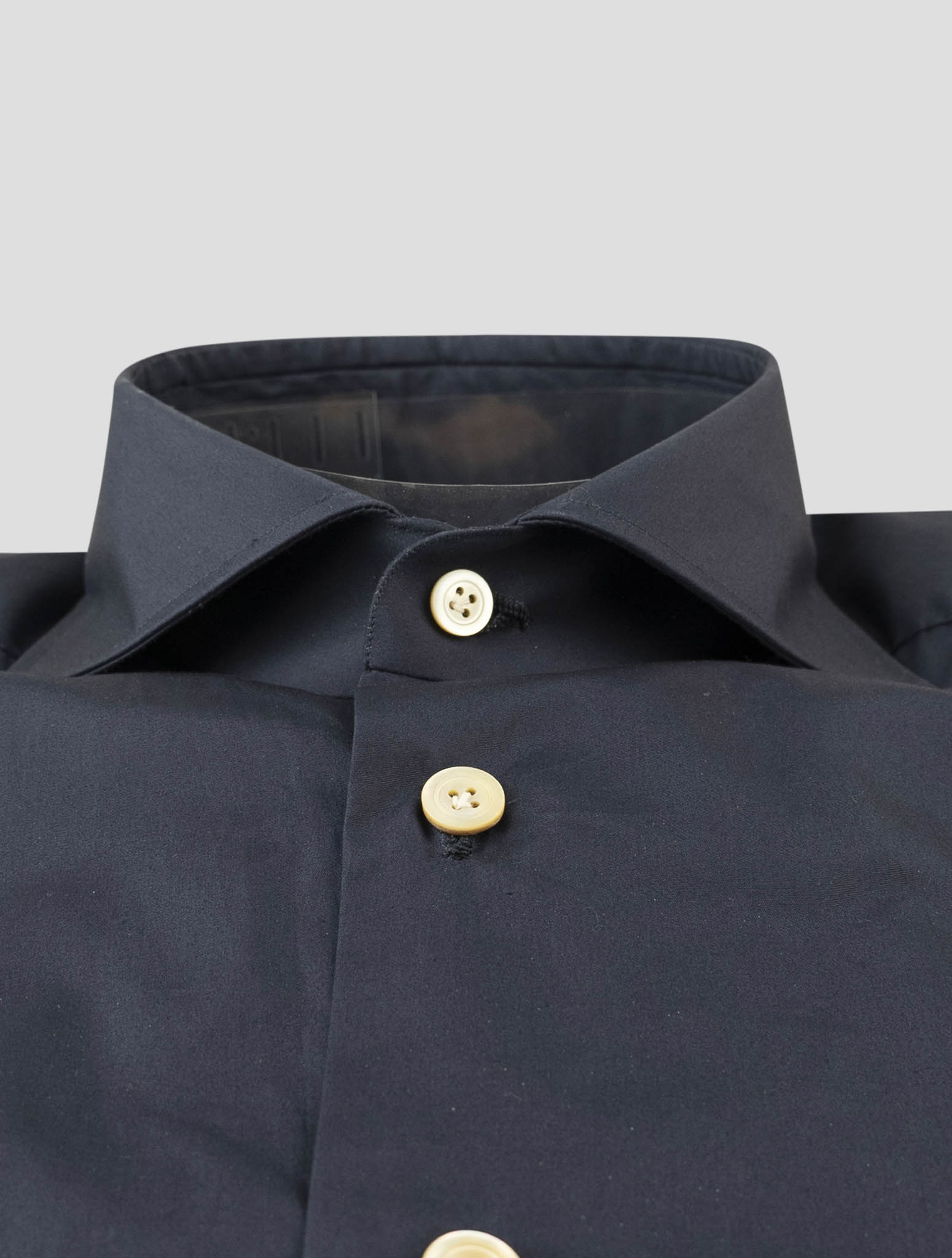 Kiton Blue Cotton Shirt