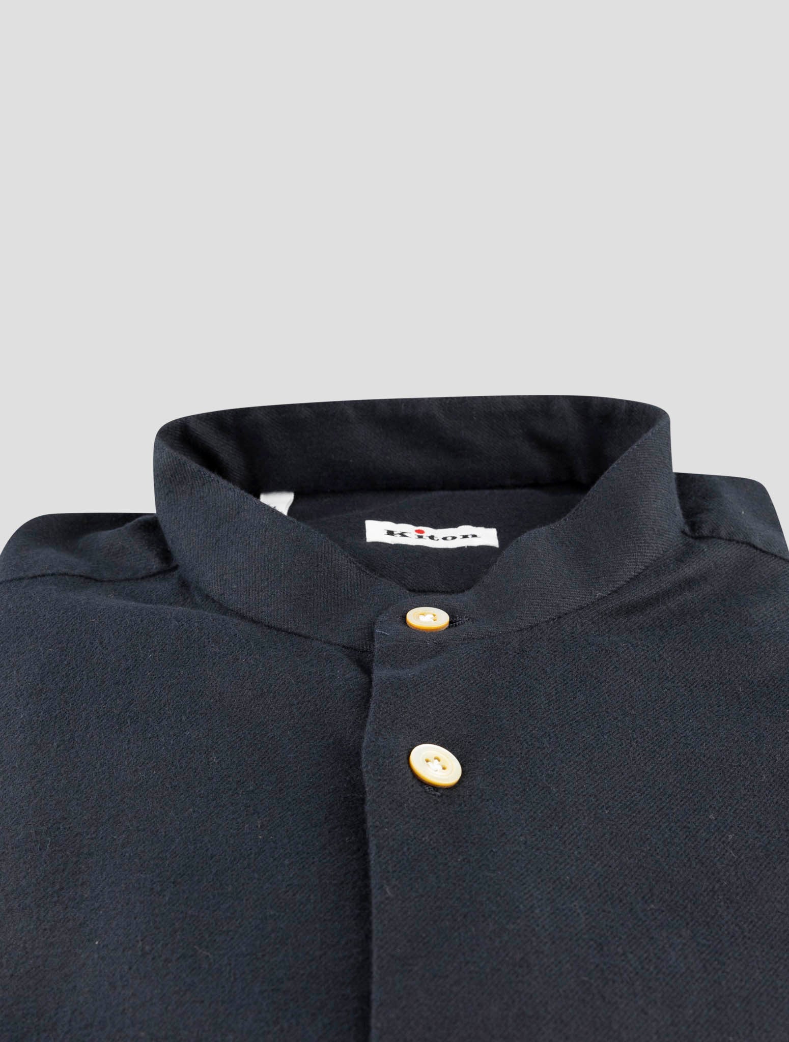 Kiton Black Cotton Shirt